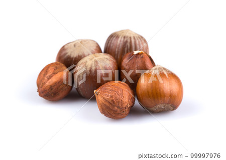 Hazelnuts on white 99997976