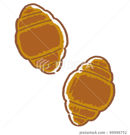 Vector illustration of delicious croissant in hand drawn style Vector illustration of delicious croissant in hand drawn style 99998752