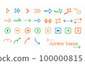 Arrow icon set line 100000815