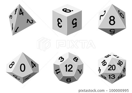Game Dice Illustration Roleplaying Board Game Set Game Dice Illustration Roleplaying Board Game Set 100000995