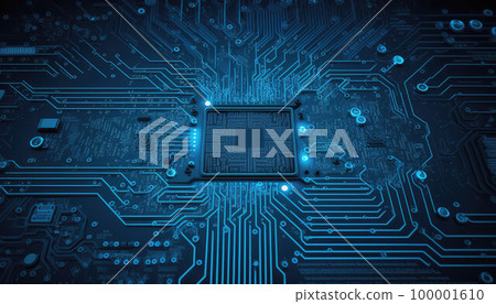 abstract computer processor chip on circuit board with microchips abstract computer processor chip on circuit board with microchips 100001610