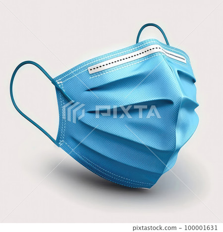 medical mask protective blue color on a white background medical mask protective blue color on a white background 100001631