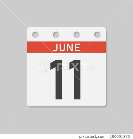 Icon page calendar day - 11 June Icon page calendar day - 11 June 100001870