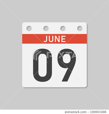 Icon page calendar day - 9 June Icon page calendar day - 9 June 100001886