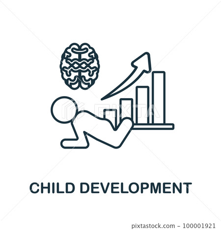 Child Development line icon. Monochrome simple Child Development outline icon for templates, web design and infographics 100001921