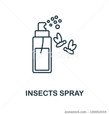 Insects Spray line icon. Monochrome simple Insects Spray outline icon for templates, web design and infographics 100002034
