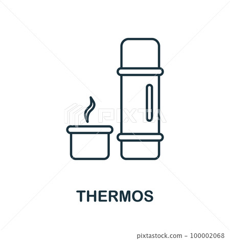 Thermos line icon. Monochrome simple Thermos outline icon for templates,  web design and infographics Stock Vector Image & Art - Alamy