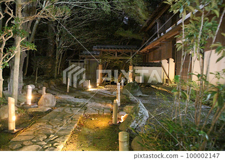 Tatsuno townscape Autumn Jyuentei Goryodokoro (Annex) Kabukimon night view Tatsunocho, Tatsuno City, Hyogo Prefecture 100002147