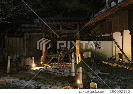 Tatsuno townscape Autumn Jyuentei Goryodokoro (Annex) Kabukimon night view Tatsunocho, Tatsuno City, Hyogo Prefecture 100002150