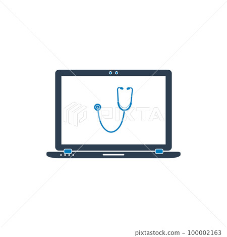 Online Medical Help Icon. Flat style vector EPS. 100002163