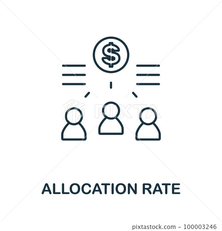 Allocation Rate flat icon. Colored element sign from auditors collection. Flat Allocation Rate icon sign for web design, infographics and more. Allocation Rate flat icon. Colored element sign from auditors collection. Flat Allocation Rate icon sign for web design, infographics and more. 100003246