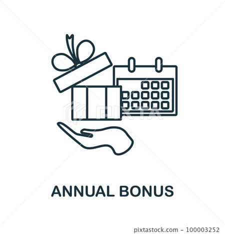 Annual Bonus flat icon. Colored element sign from auditors collection. Flat Annual Bonus icon sign for web design, infographics and more. Annual Bonus flat icon. Colored element sign from auditors collection. Flat Annual Bonus icon sign for web design, infographics and more. 100003252