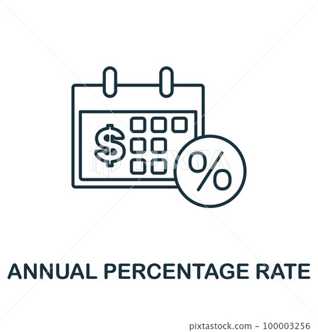 Annual Percentage Rate flat icon. Colored element sign from auditors collection. Flat Annual Percentage Rate icon sign for web design, infographics and more. 100003256