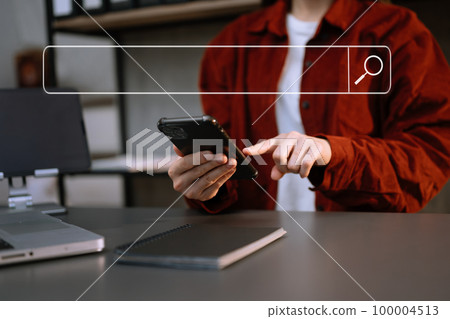 Searching Browsing Internet Data Information Networking Concept with blank search bar.. Searching Browsing Internet Data Information Networking Concept with blank search bar.. 100004513