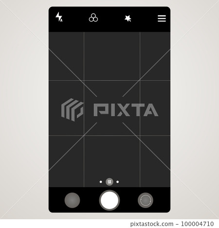 Phone camera viewfinder, screen interface view template video cam. Smartphone app frame isoleted 100004710