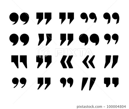 Quotation marks vector collection. Black quotes . Speech mark symbol. Vector Quotation marks vector collection. Black quotes . Speech mark symbol. Vector 100004804