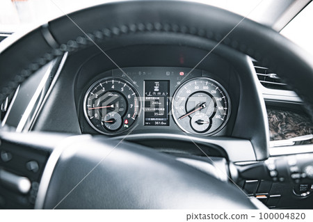 Speedometer in car and when stopped 100004820