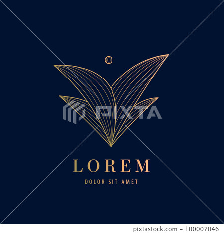 Vector abstract man logo, human abstract sign, line people concept, luxury. Vector abstract man logo, human abstract sign, line people concept, luxury. 100007046