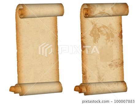 Abstract paper rolls of old, weathered grunge paper with plenty of space for text or copy. 100007883