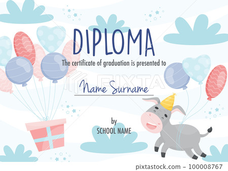 Diploma certificate concept template 100008767