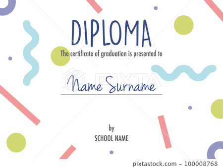 Diploma certificate concept template 100008768