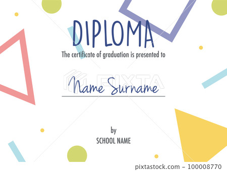 Diploma certificate concept template 100008770