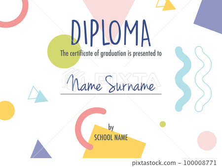Diploma certificate concept template 100008771
