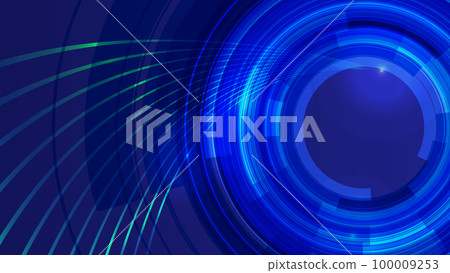 Curved green lines, abstract background illustration of round overlapping parts Curved green lines, abstract background illustration of round overlapping parts 100009253