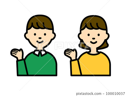 一個簡單的人圖標介紹的插圖 一個簡單的人圖標介紹的插圖 100010037