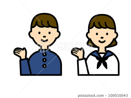 一個簡單的學生介紹的插圖 100010043