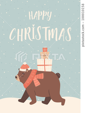 Happy Christmas greeting card 100010158