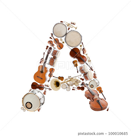 Musical instruments alphabet 100010685