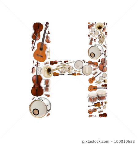 Musical instruments alphabet 100010688