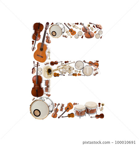 Musical instruments alphabet 100010691
