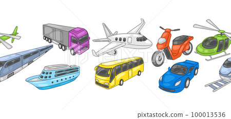 Transportation seamless pattern. Business or industrial image. 100013536