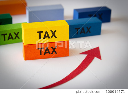 稅收稅增加箭頭上升消費稅 稅收稅增加箭頭上升消費稅 100014371