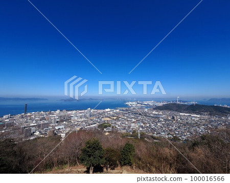 青野山展望台的城市景觀和風景[香川縣鮎田郡宇多津町] 4 100016566