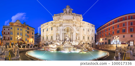 Rome, Italy at the Trevi Fountain 100017336