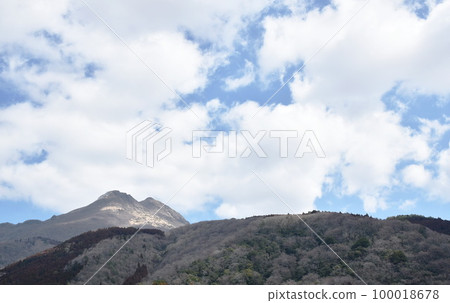 mountain slope and cloudy background in sunshine day on Japan mountain slope and cloudy background in sunshine day on Japan 100018678