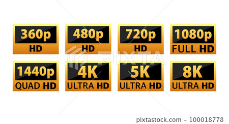 Video and TV Size Resolution sd, hd, Ultra Hd, 4k, 8k. Screen display resolution. Video and TV Size Resolution sd, hd, Ultra Hd, 4k, 8k. Screen display resolution. 100018778
