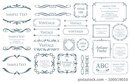 elegant frame. design template. A set of gorgeous frames. 100019010