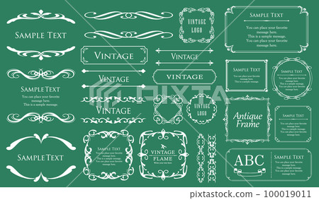 elegant frame. design template. A set of gorgeous frames. elegant frame. design template. A set of gorgeous frames. 100019011