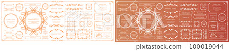 elegant frame. design template. A set of gorgeous frames. elegant frame. design template. A set of gorgeous frames. 100019044