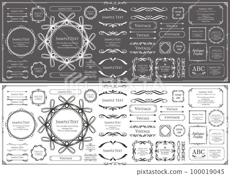 elegant frame. design template. A set of gorgeous frames. elegant frame. design template. A set of gorgeous frames. 100019045