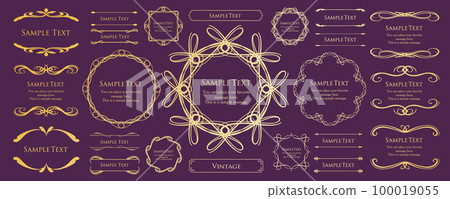 elegant frame. design template. A set of gorgeous frames. elegant frame. design template. A set of gorgeous frames. 100019055