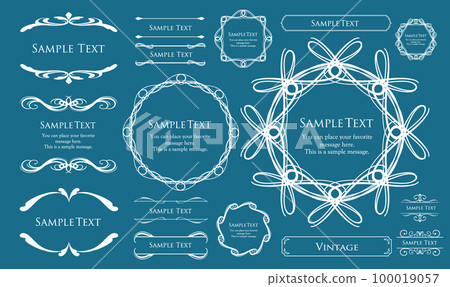 elegant frame. design template. A set of gorgeous frames. elegant frame. design template. A set of gorgeous frames. 100019057