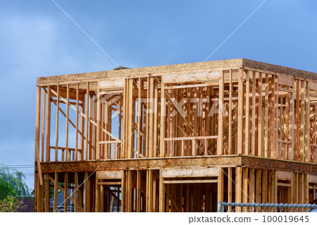 Stick house timber beams and truss frames were sourced framework trusses rafters 100019645
