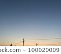 Dusk and electric wire 100020009