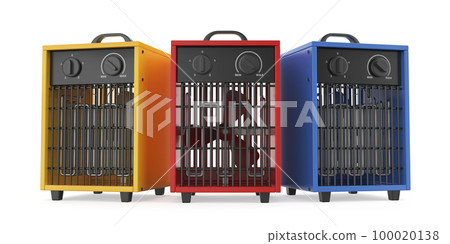 Three industrial electric fan heaters Three industrial electric fan heaters 100020138