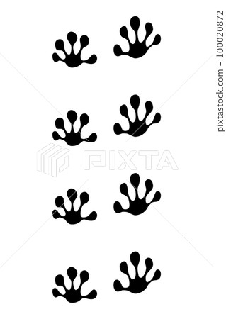 Animals feet track. Gecko black paw, walking feet silhouette or footprints. Trace step imprints isolated on white. Walking tracks paws illustration Animals feet track. Gecko black paw, walking feet silhouette or footprints. Trace step imprints isolated on white. Walking tracks paws illustration 100020872